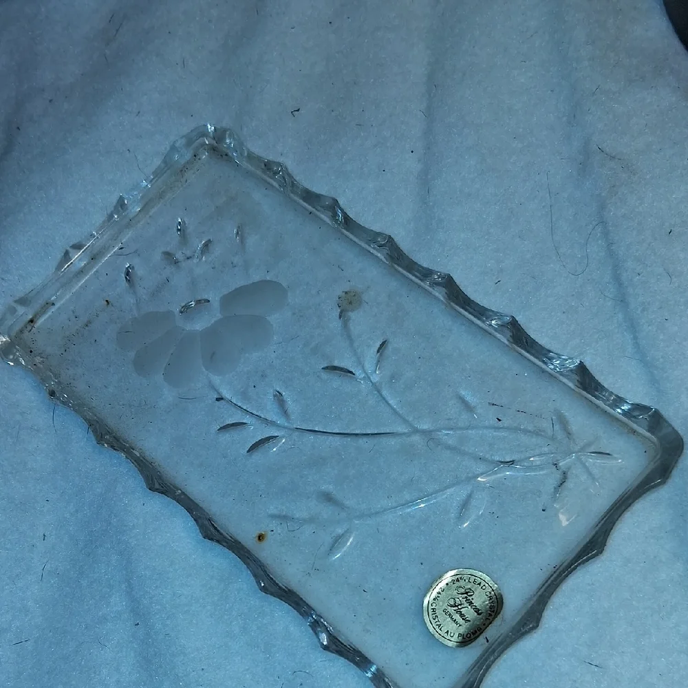 Elegant Clear Glass Vanity Tray